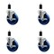 Service Caster 5'' Solid Poly Swivel 1-3/8'' Expanding Stem Caster Set with Brake, 4PK SCC-EX20S514-SPUS-TLB-138-4 - alternate 1